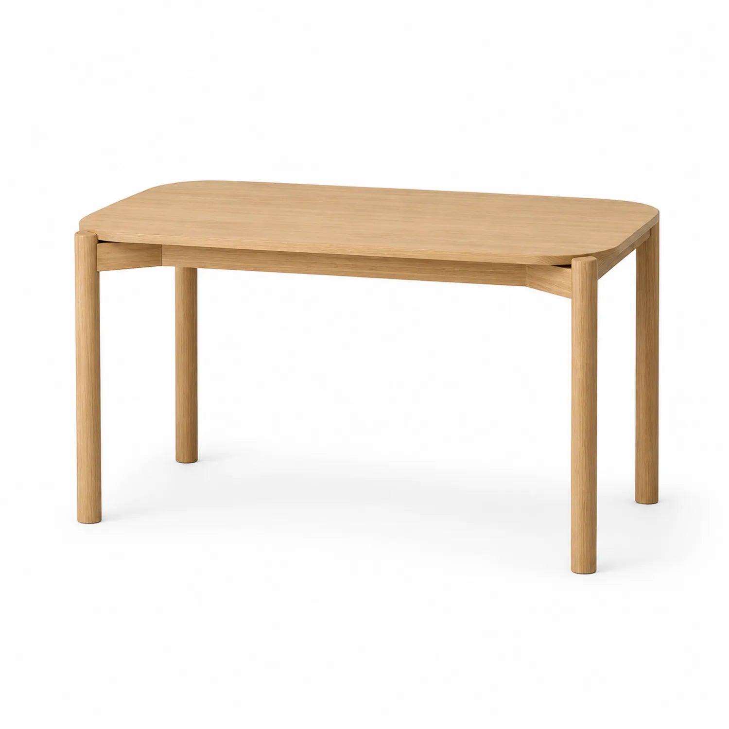 Stół jadalniany prostokątny 140 x 80 x 75 cm MDF fornir dębowy naturalny dąb nogi drewniane