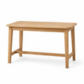 Stół jadalniany prostokątny około 120 x 70 x 75 cm MDF fornir dębowy nogi drewniane dąb jasny