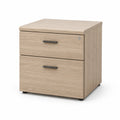 Kontenerek biurowy 2 szuflady MDF dąb jasny prostokątny 40 cm x 50 cm x 55 cm