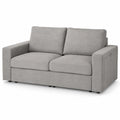 Sofa dwuosobowa szara 180 x 85 x 85 cm tkanina poliestrowa drewniane nogi