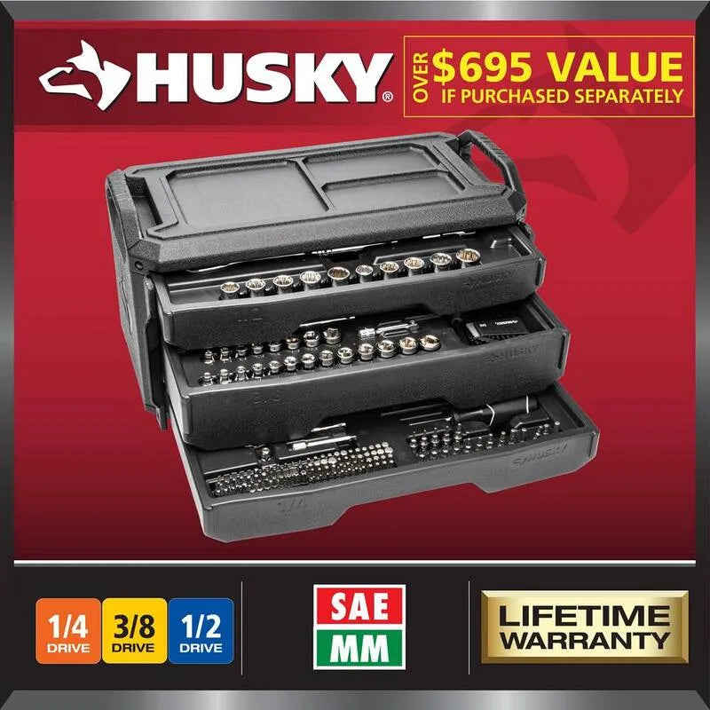 270-elementów Husky 270- Zestaw narzędzi mechaniki elementów