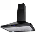 Okap kuchenny, Wall- Mountable, 350 CFM, 76,2 cm, Wentylacja kuchenna i gotowania systemu wydechowego, Czarny