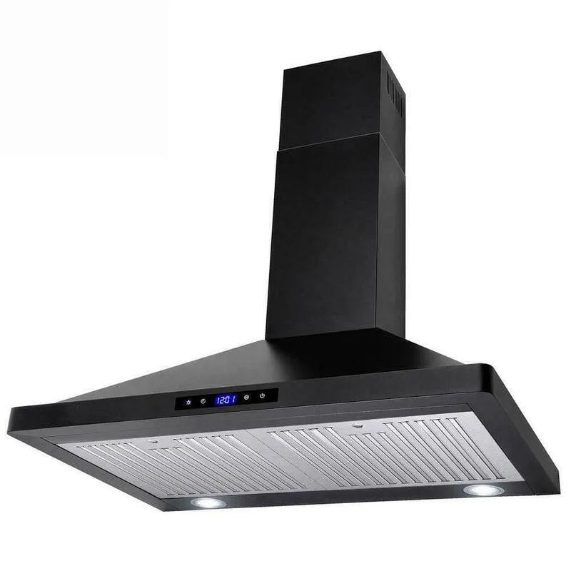 Okap kuchenny, Wall- Mountable, 350 CFM, 76,2 cm, Wentylacja kuchenna i gotowania systemu wydechowego, Czarny