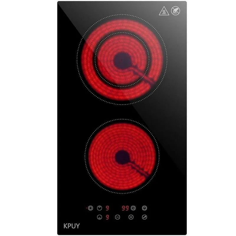 9-Power 2-Elements Elementy Promieniujące elektryczne ceramiczne Colombers 2- Elementy, 30,5 cm, 9- Poziomy mocy, Timer i blokada bezpieczeństwa, Sterowanie dotykiem, Technologia ceramiczna, Czarny