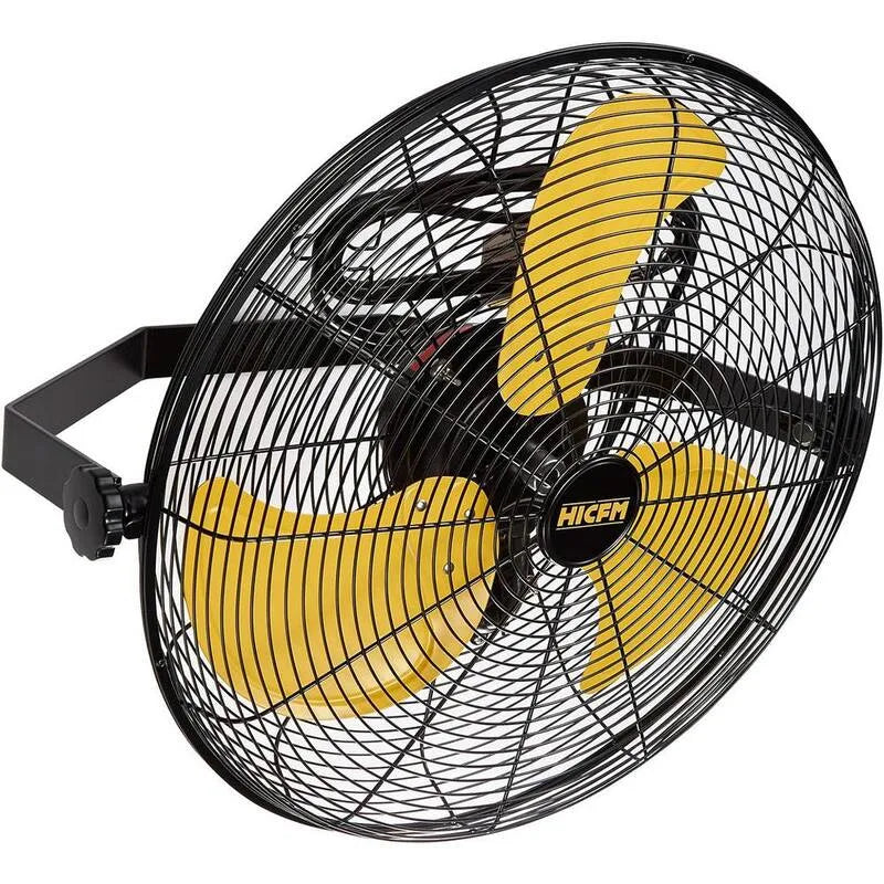 3-Speeds IP44, 45,7 cm, 3- Speeds na zewnątrz Mur zamontowany wentylator w żółtym z IP44 silnik zamykający
