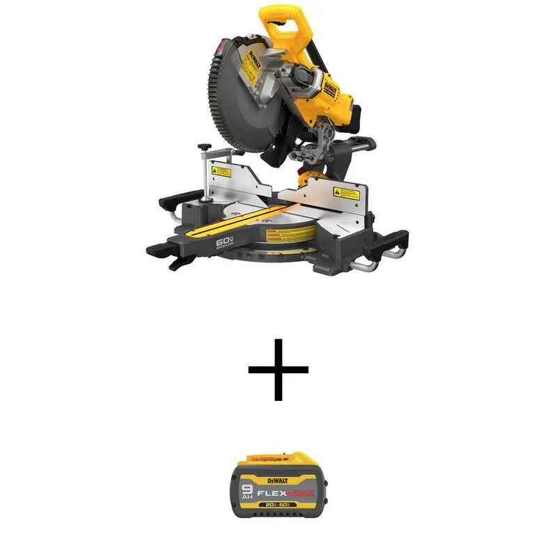 20V/60V DEWALT 9.0Ah, akumulatorowy konstrukcja, 60V, 30,5 cm, 20V, 60V Litium-Ion 30,5 cm akumulatorowy przesuwne Miter Piła z FLEXVOLT 20V / 60V MAX Litium-Ion Bateria