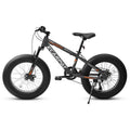 50,8 cm, 50,8 cm Fat Tire do użytku na zewnątrz 7 prędkość Mountain Bike z Dual DiscBrake, przednie zawieszenie, Wysokowęglowa stal ramka, do użytku na zewnątrz, 7 Prędkość