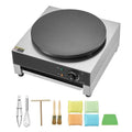 1700-Watt Wat Electric Crepe Maker 1700- Wat, Stal nierdzewna, Wnętrze nonstick, Kontrakty-konstrukcja, 40,6 cm, Srebrny