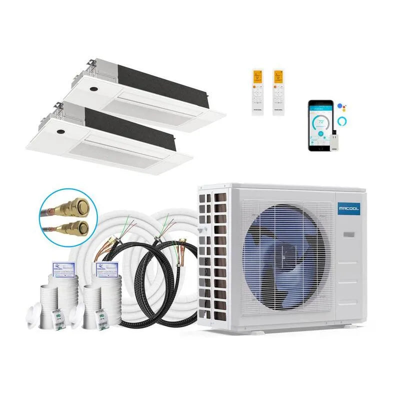 2-Zone 1.5-Ton MRCOOL 1.5- Ton Split Mini System, 21 SEER, 18000 BTU, 35ft, 2-Strefa