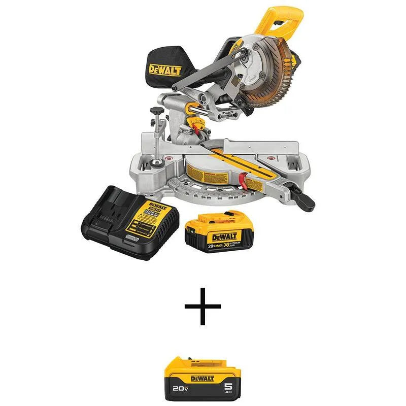 DEWALT 5.0Ah, 20V, 10,2 cm, akumulatorowy konstrukcja, ukośnica i, 20V MAX Lithium- Ion akumulatorowy 7-1 / 10,2 cm