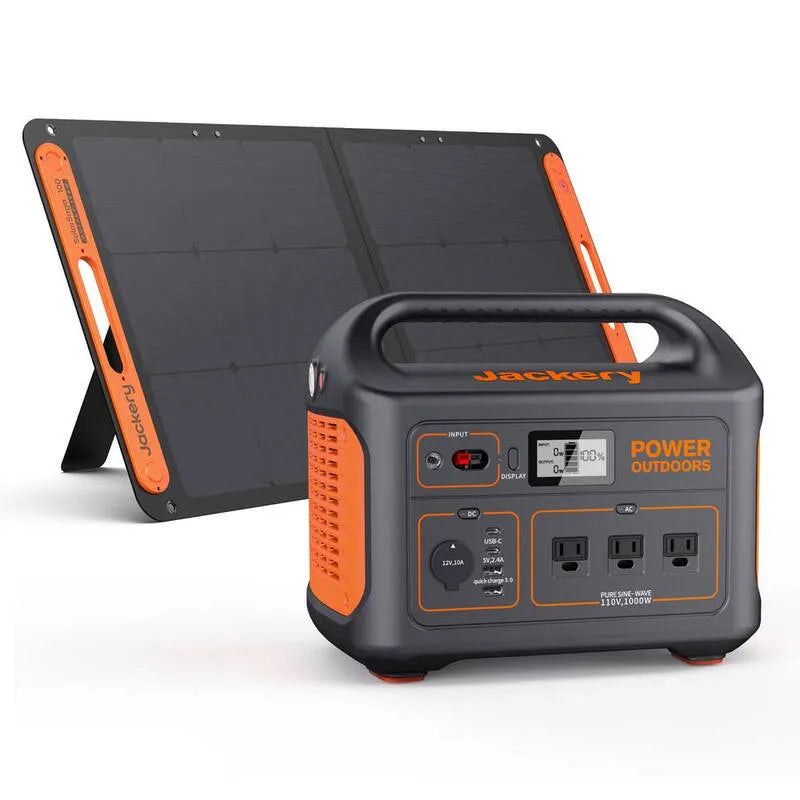 1000-Watt Generator 1000- Wat Continuous Output, Generator słoneczny 880 Push Button Start Generator baterii z SolarSaga 254 cm Panel słoneczny, 254 cm