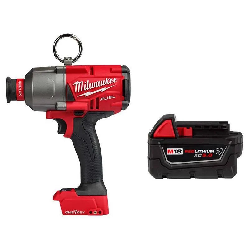 Milwaukee 5.0Ah, akumulatorowy konstrukcja, 18V, 7 / 40,6 cm, wysokość Torque Klucz uderzenia z 5.0Ah Bateria odporna, M18, Bezszczotkowy