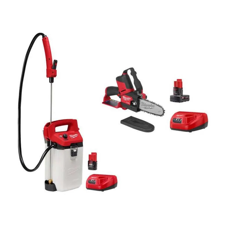z M12 Milwaukee FUEL 12V M12, 15,2 cm, 2 Gal, akumulatorowy konstrukcja, M12 FUEL 12V Lithhium- Ion bezszczotkowy akumulatorowy 15,2 cm HATCHET Szlifowanie Piła z M12 2 Gal. Sprayer