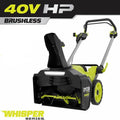 RYOBI, 53,3 cm, akumulatorowy, Whisper seria Single- Stage akumulatorowy Electric odśnieżarka wirnikowa