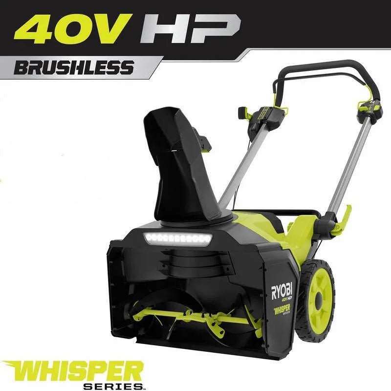 RYOBI, 53,3 cm, akumulatorowy, Whisper seria Single- Stage akumulatorowy Electric odśnieżarka wirnikowa