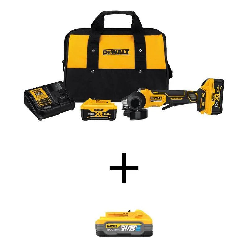 DEWALT 6Ah 5Ah, 20V, 11,4 cm, Bezprzewodowy projekt, Przełącznik wiosłkowy Małe szlifierki kątowe z, Bezszczotkowy