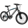 50,8 cm, Czarny + Niebieski, 7 Prędkość, Rower górski Gear Shimano 7 Prędkość Bike dla chłopców i dziewcząt