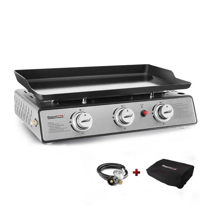 3-Burner przenośny Table 3- Burner, kompaktowy przenośny konstrukcja, Propan płynny, 61 cm, Czarny