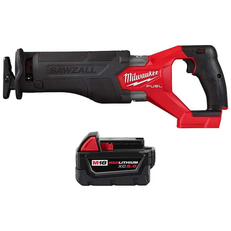 z 5.0ah Milwaukee GEN-2, 18V, 5.0ah, akumulatorowy konstrukcja, M18 FUEL 18V Lithum-Ion bezszczotkowy akumulatorowy SAWZALL Piła wtórna z 5.0ah Bateria