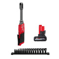 in.-3/8 Milwaukee M12 in.-3 / 8, 12V, 1 / 4 in., 8 in., Bezszczotkowe sztandar rozszerzony Rachet Box Reach Ratchet w 5. 0Ah Bateria, Bezszwowe wzornictwo