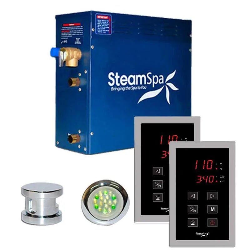 Generator, polerowany chrom, 6kW, Royal, kW generator kąpieli parowych z ciągłą parą wodną i technologią szybkiego rozruchu w polerowanym chromie