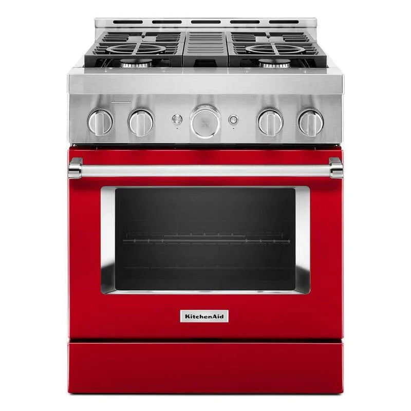 KitchenAid Gaz kuchenny, 76,2 cm, 116,1 l, Self- Czyszczenie, konstrukcja komercyjny, Gotowanie konwekcji, Czerwony