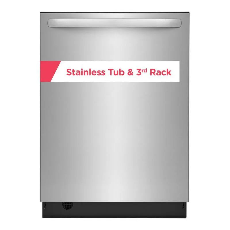 Zmywarka, 5-Cycles Frigidaire 5-Cycle Dishwair, 61 cm, Stal nierdzewna, 49 dBA