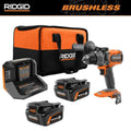 RIDGID wiertarka udarowa, 18V, 6.0 Ah, 4.0 Ah, 1 / 5,1 cm, bezszczotkowy, ładowarka
