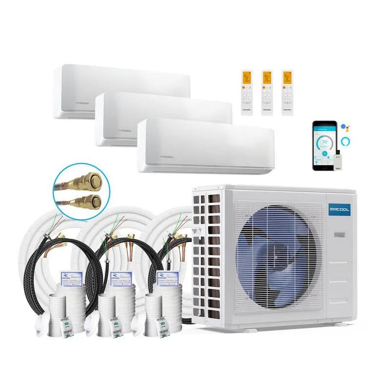 3-Zone 4th 2.25-Ton MRCOOL 2.25- Ton Dutless system mini-split, 22 SEER, 000BTU, 50 ft, 4. generał DIY 27, 3- Zone, 12K