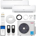 21-SEER2 36000-BTU 24000-BTU System Split 12000 Plus 24000- BTU 36000- BTU, Funkcja ciepła, Dual- Koszyk gotowania, Wifi, 21- SEER2, 36000- BTU Dual- Strefa 230