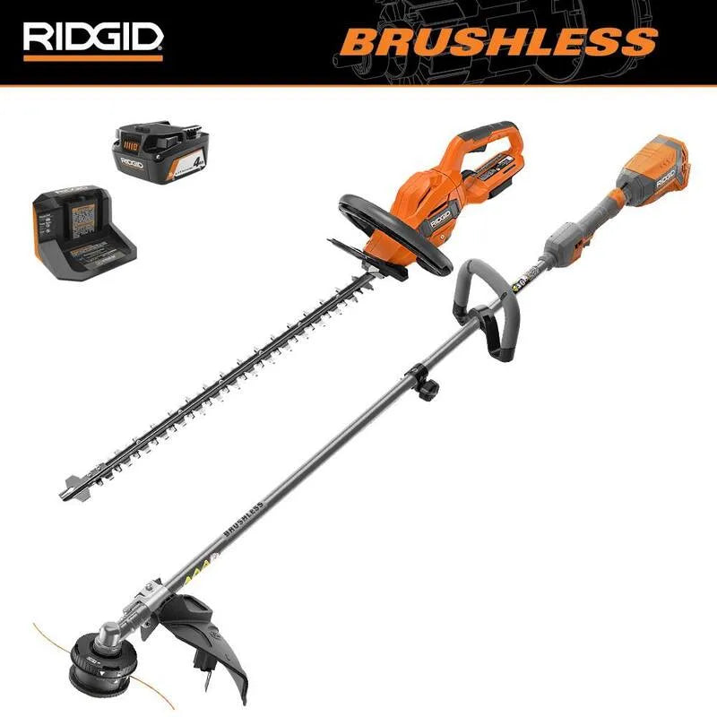 RIDGID akumulatorowy String Timmer, 18V, 35,6 cm, akumulatorowy konstrukcja, 4.0 Ah, bezszczotkowy