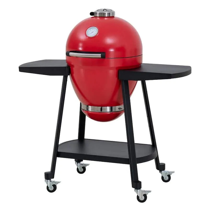 Grill z węglikiem węgla, 50,8 cm, Kompaktowy projekt przenośny, Czerwony