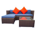 Sofa, Na zewnątrz, Brązowy, Niebieski, Salon