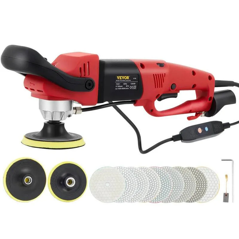 Polisher Nowy 10 A przewodowy 10,2 cm, 12,7 cm, 149,9 cm, Przystawka rur i tarcza Splash, Mokre