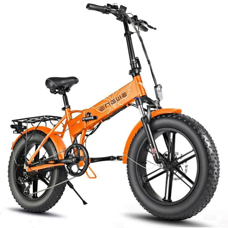 7-prędkość 750-Watt 50,8 cm Pomarańczowy Ulepszony 750- Wat Składany Góra 7- Prędkość E- Bike zębatek z demontowalną akumulator litowo-litowy