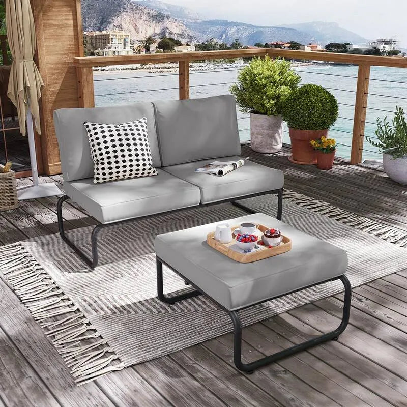 Sofa, Aluminium, Regulowany, Patio, Na zewnątrz, Salon