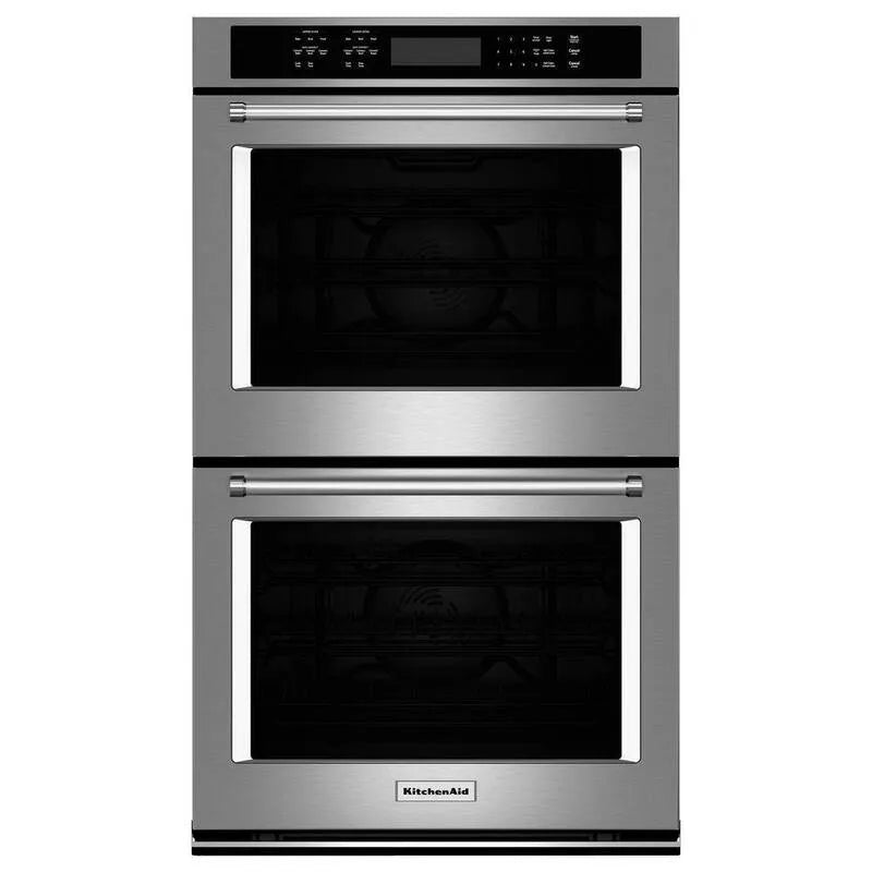 KitchenAid KuchenAid Podwójny elektryczny piec ścienny, 68,6 cm, Stal nierdzewna, Self-Czyszczenie, Gotowanie konwekcji