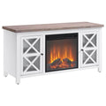 biały and szary Oak TV Stand, do zabudowy Installation, 121,3 cm, 139,7 cm, Colton 121,3 cm