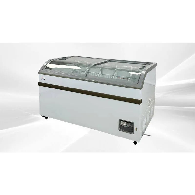 147,3 cm W 509,7 l. Ręczny Defrost Handlowy Supermarket Zakres Wyświetlacz Zamrażarka w białym