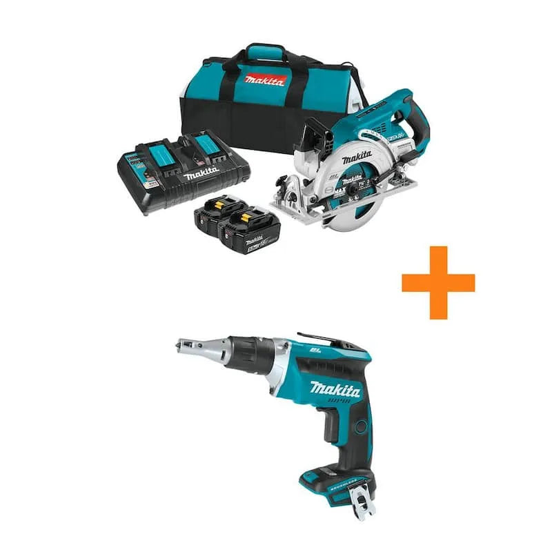 Makita 5.0Ah Zestaw piły tarczowej, 18V, 36V, 7-1 / 10,2 cm, 18V X2 LXT, bezszczotkowy