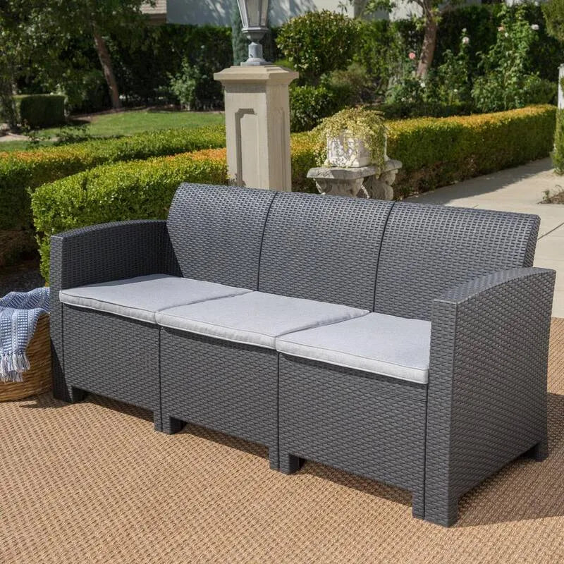 Sofa, Na zewnątrz, Patio, St., Grey, Salon