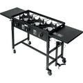 87000 BTU do użytku na zewnątrz Camping Propan Triple Burner Stove Gotowanie Station z składanych półek bocznych, Propan płynny