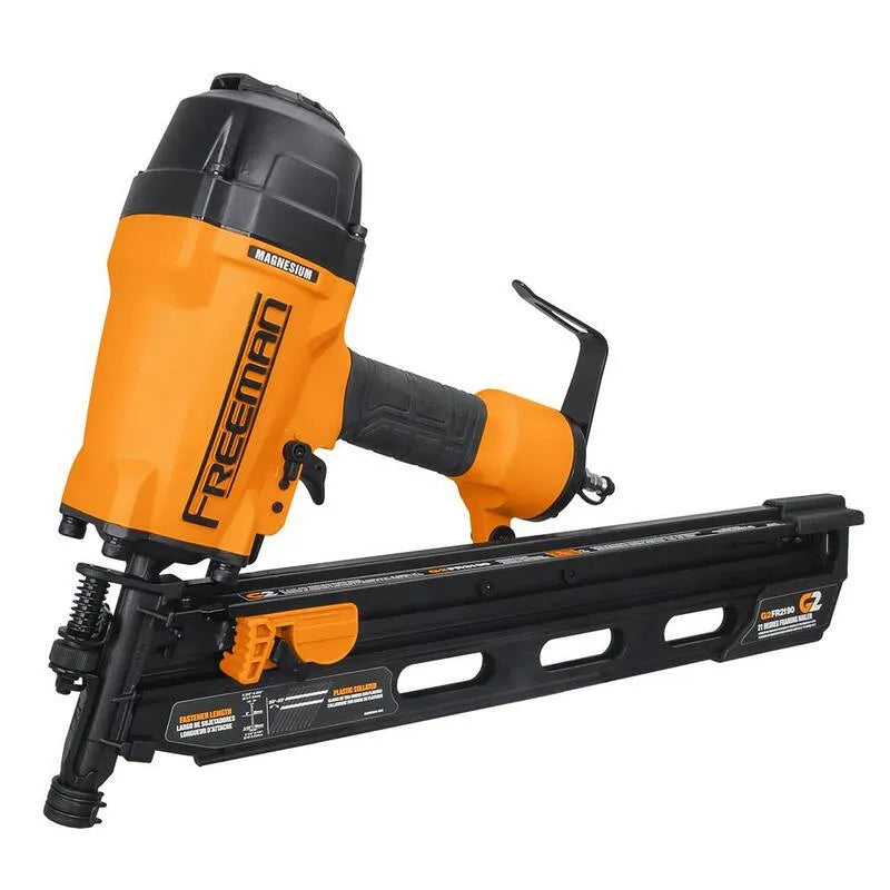 Ramowanie Nailer, Generation Pneumatic 21 Stopień 3-1 / 5,1 cm Ramowanie Nailer z metalowym pasem Hook i 1 / 10,2 cm, NPT Air Connector, 10,2 cm, 5,1 cm