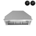 Okap kuchenny, Okap, 350 CFM, 86,4 cm, LED światła, Filtry baffle, Elektroniczny przycisk sterowania, Stal