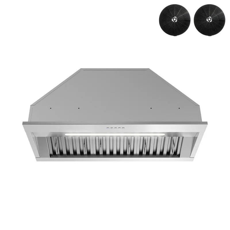 Okap kuchenny, Okap, 350 CFM, 86,4 cm, LED światła, Filtry baffle, Elektroniczny przycisk sterowania, Stal