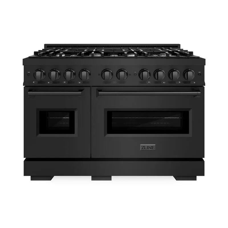 8-Burner Gaz Zakres 8- Burner, 121,9 cm, Stal nierdzewna, Classic, Czarny