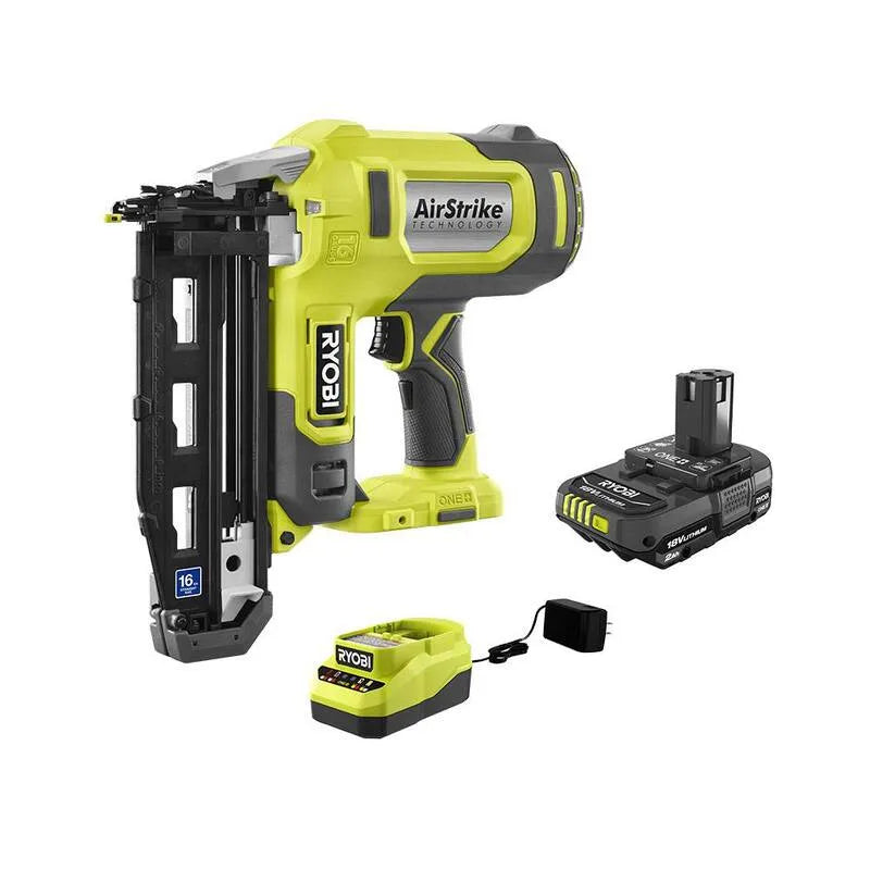 16-Gauge RYOBI 16- Gauge Ah kompaktowy zestaw baterii rozrusznika, 18V, akumulatorowy konstrukcja, kompaktowy przenośny konstrukcja, 2.0 Ah
