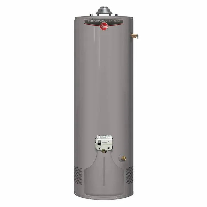 12-Year Rheem 12- Rok, 50 Gal, 38000 BTU, Gaz ziemny, Wydajność Platinum 50 Gal. Wysoka 38000 BTU Ultra Niskie NOx