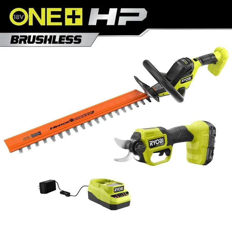 RYOBI HP 18V Osłona akumulatorowa, 55,9 cm, akumulatorowy konstrukcja, 2.0 Ah, Bezszczotkowy, Ładowarka