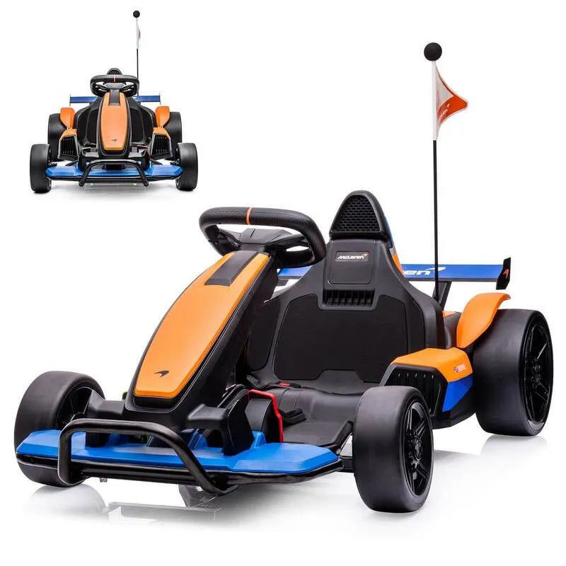 10AH, 24V, 1016 cm, 10AH Duża bateria, Licensed McLaren Drift Racing Go Kart